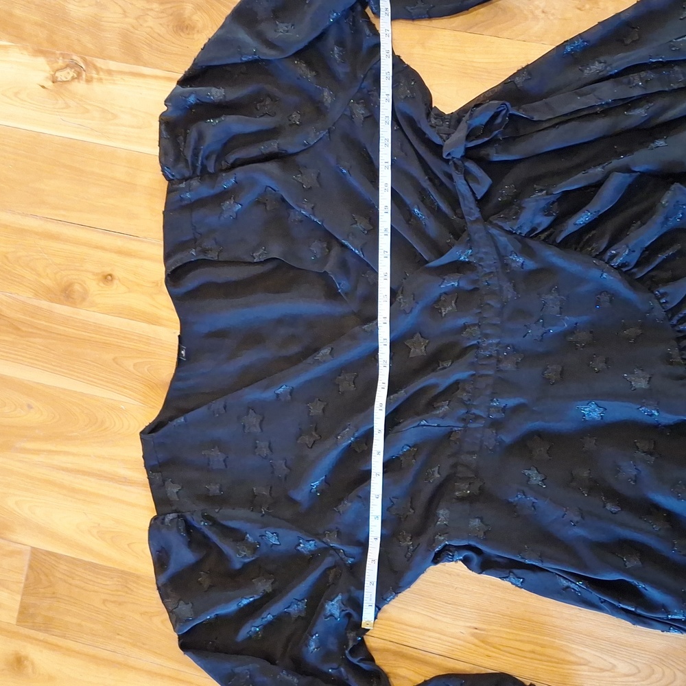 Torrid Clip Star Surplice Ruffle Mini Dress Black Goth Cocktail Chic Plus Size 3 - Picture 10 of 12